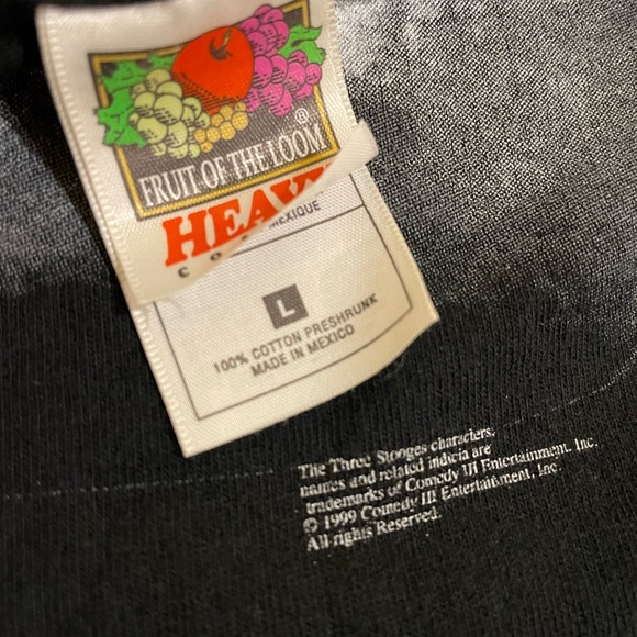Vintage 1999 Three Stooges Beatles John Lennon Spoof T-Shirt - Picture 4 of 4